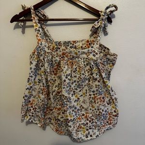 Ana Floral Tie Top